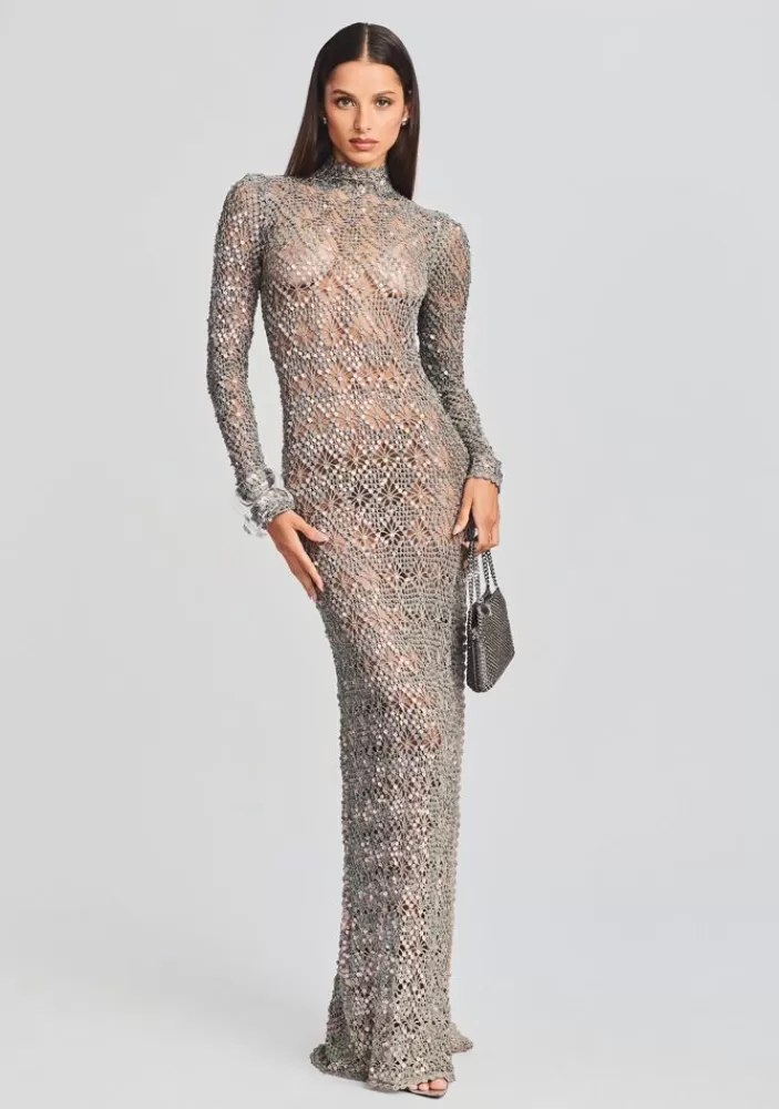 Cheap Alexa Sequin Open Crochet Dress Women Dresses