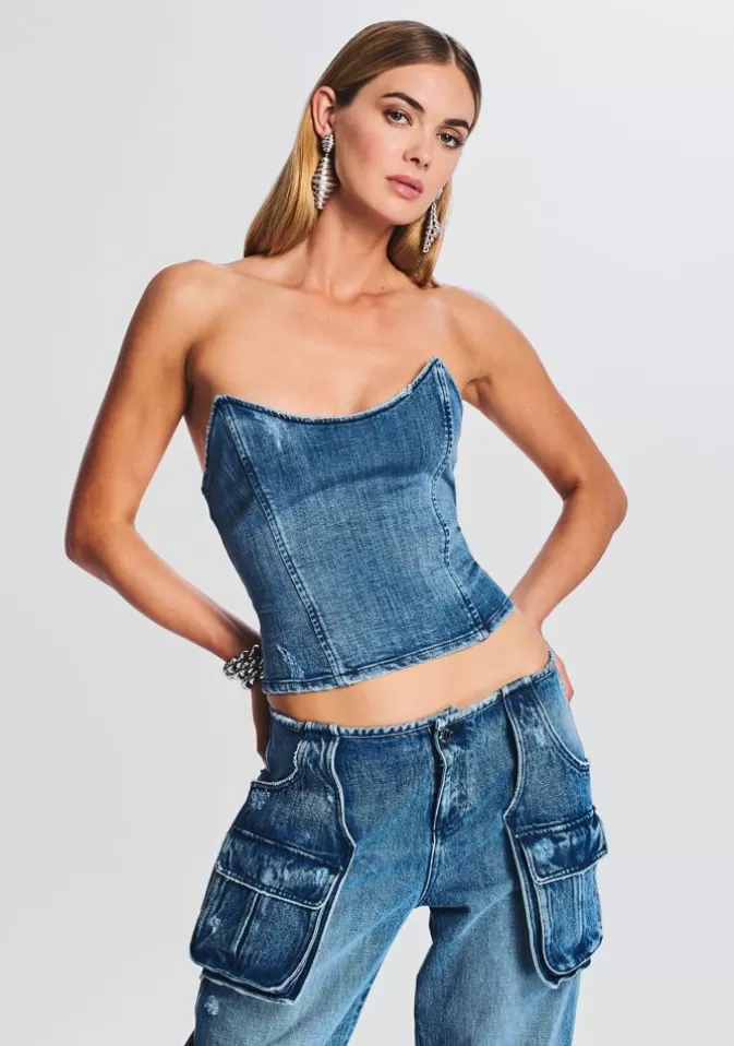 Women Retrofête Denim | Allie Denim Top