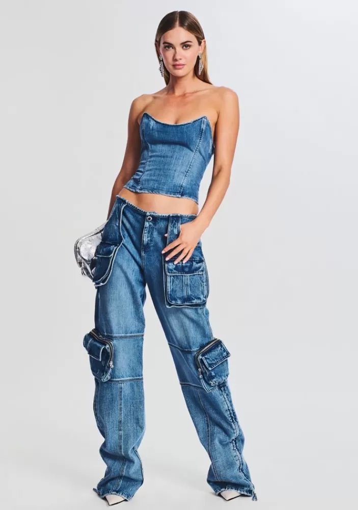 Cheap Allie Denim Top Women Tops