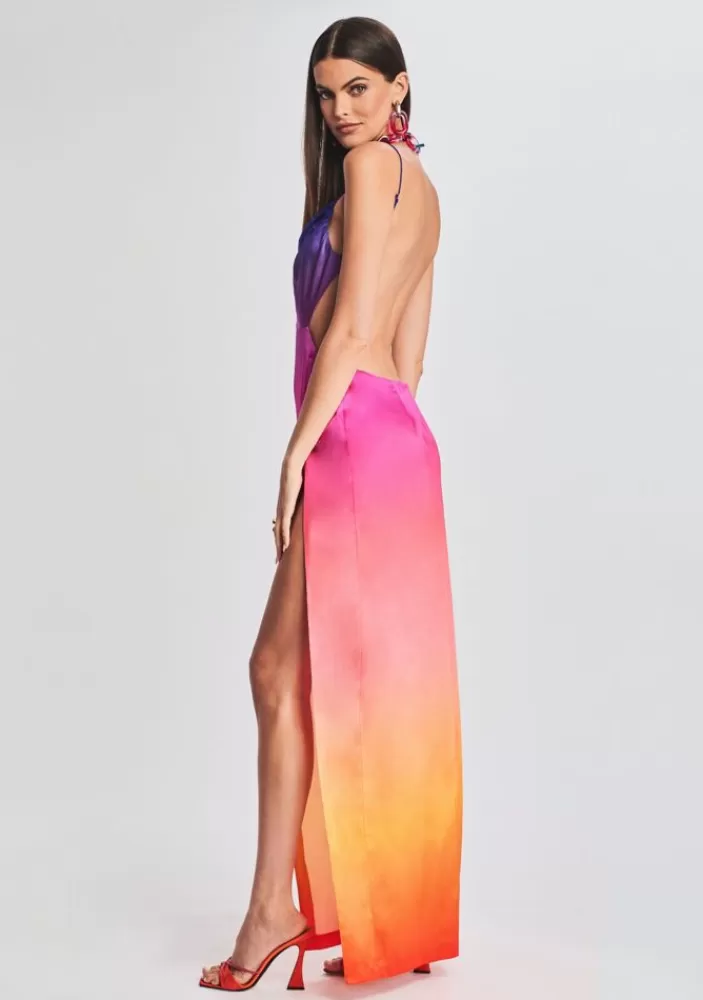 New Alyssa Ombre Silk Dress Women Dresses