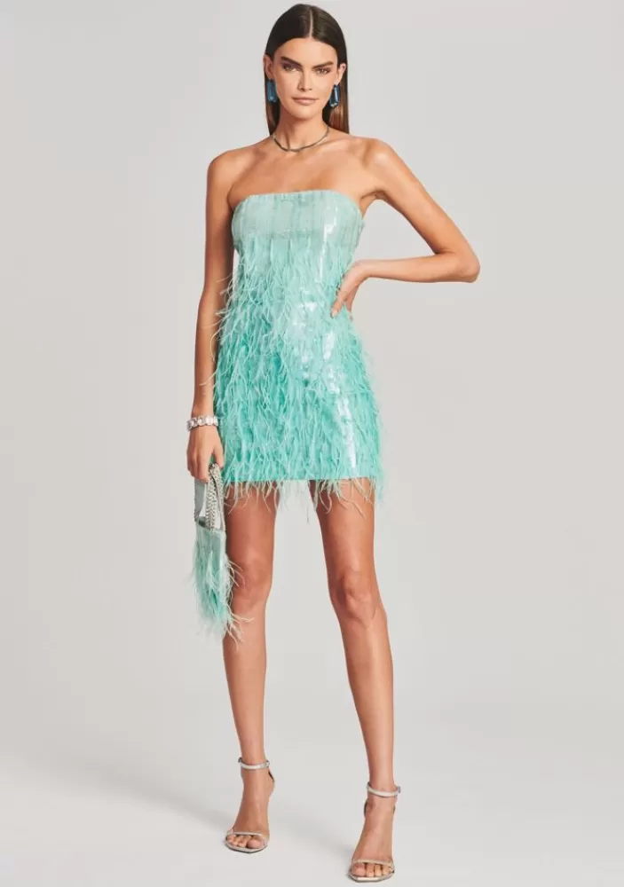 Discount Anastasia Sequin Feather Dress Women Dresses