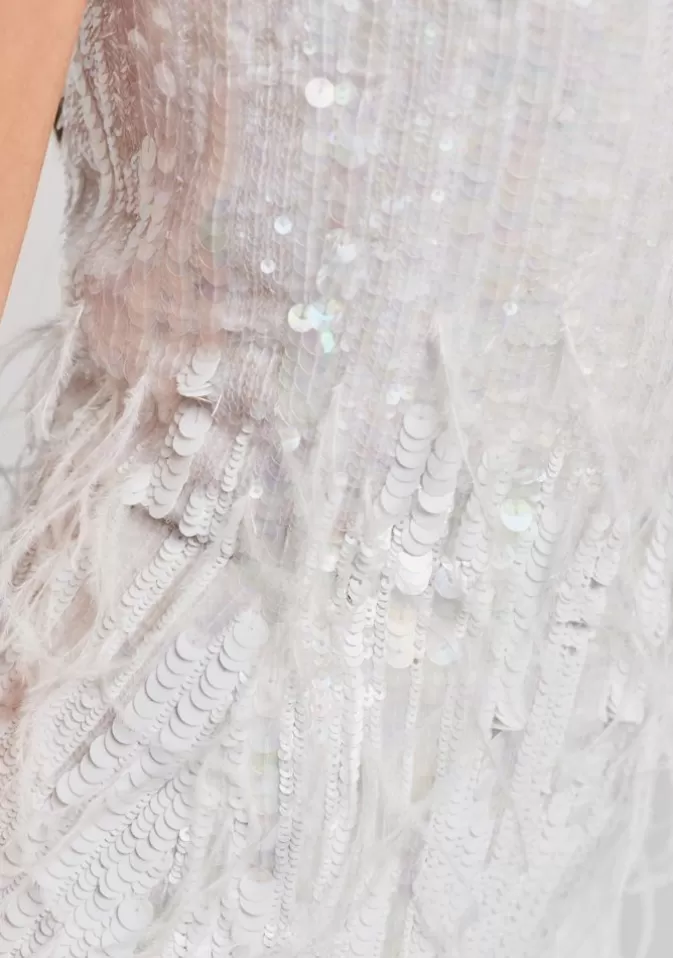 Women Retrofête Dresses | Anastasia Sequin Feather Dress