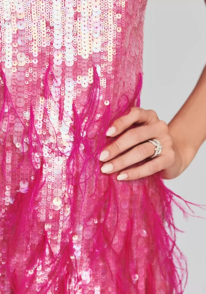 Women Retrofête Dresses | Anastasia Sequin Feather Dress