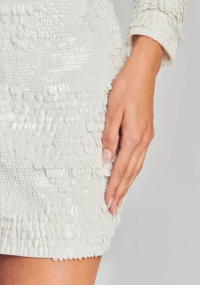 Women Retrofête Bottoms | Ansley Feather Sequin Skirt