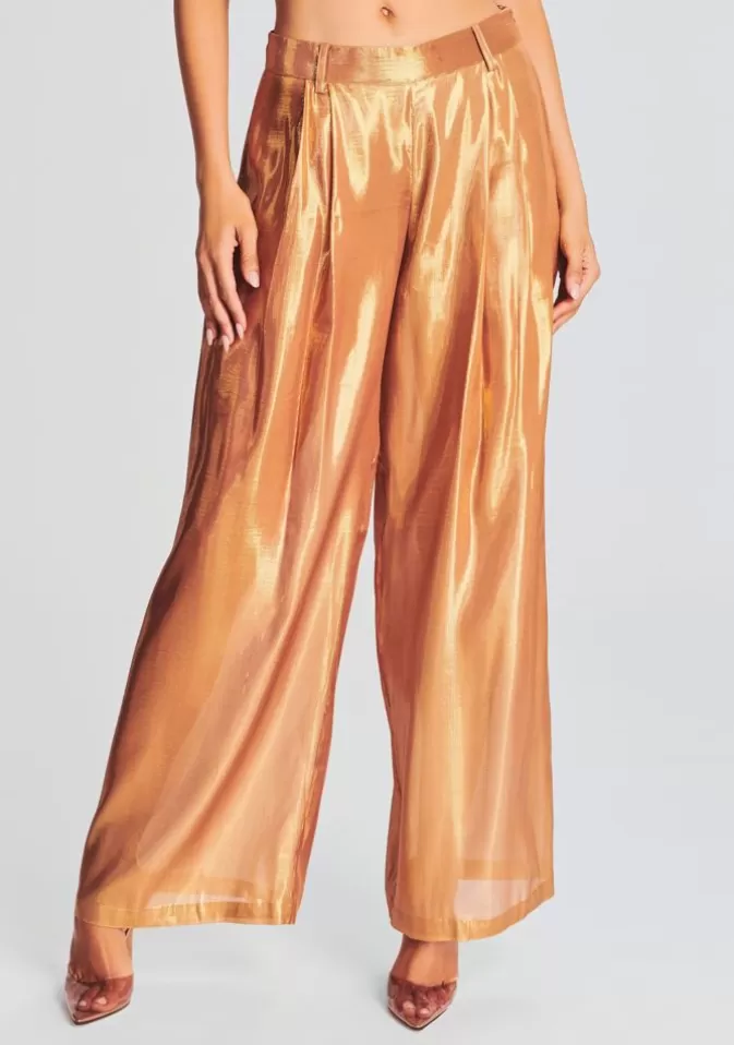 Women Retrofête Bottoms | Arista Silk Chiffon Pant