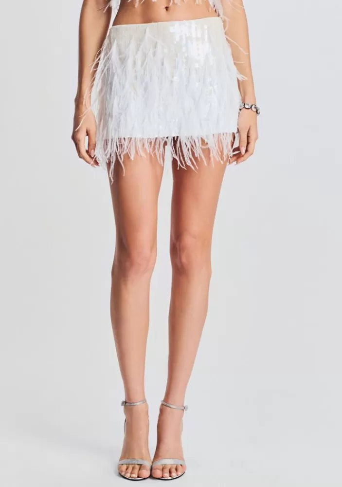 Store Athana Sequin Feather Skirt Women Bottoms