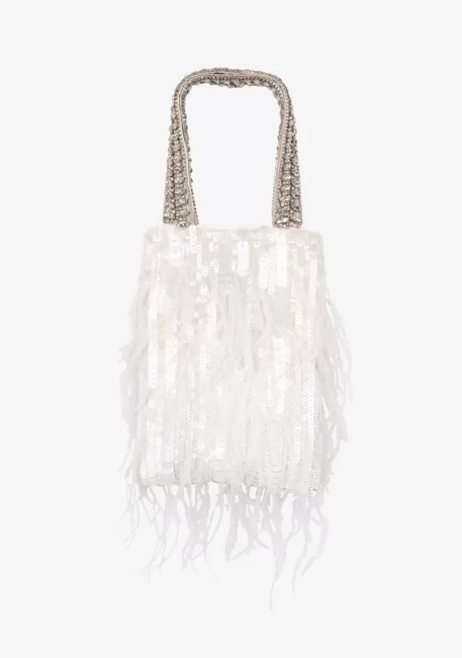 Women Retrofête Handbags | Avery Sequin Feather Bag