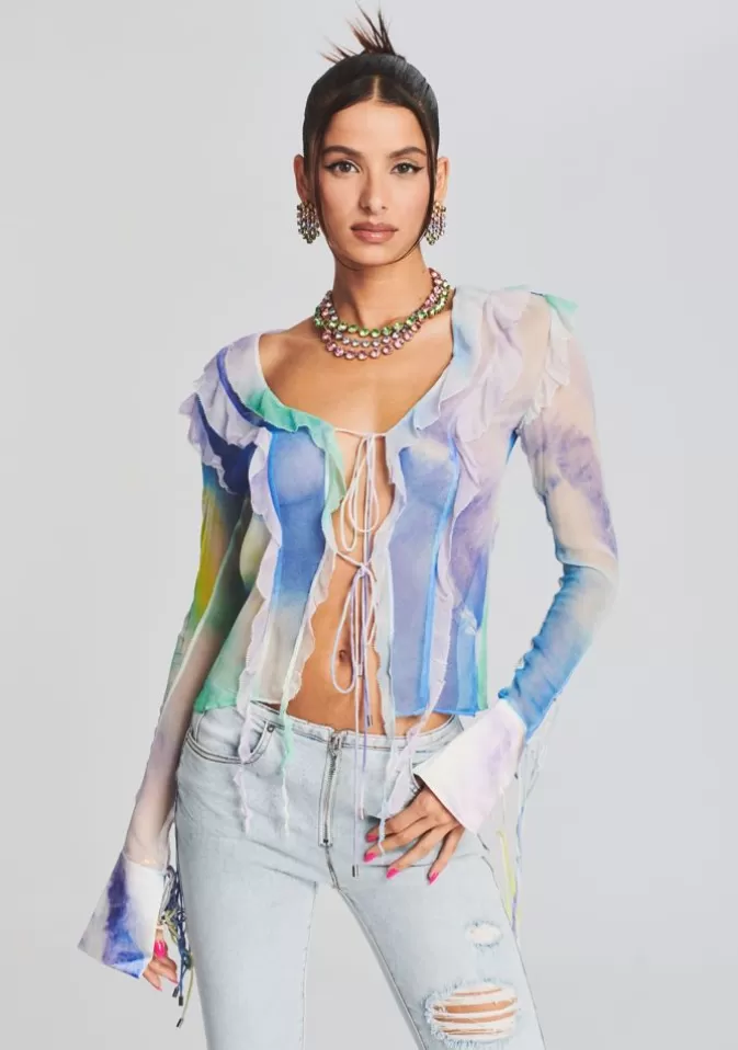 Women Retrofête Tops | Aviva Silk Chiffon Blouse