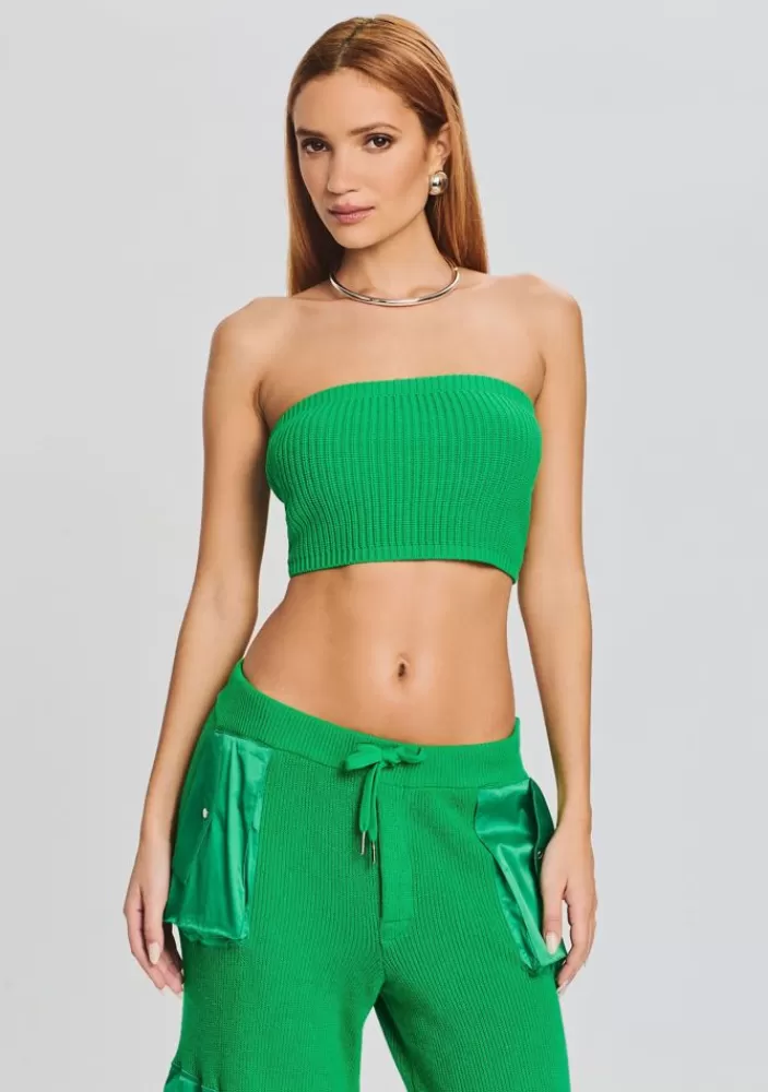 Fashion Barra Knit Bandeau Top Women Tops