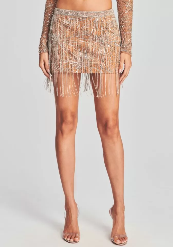 Women Retrofête Bottoms | Beatrix Sequin Skirt