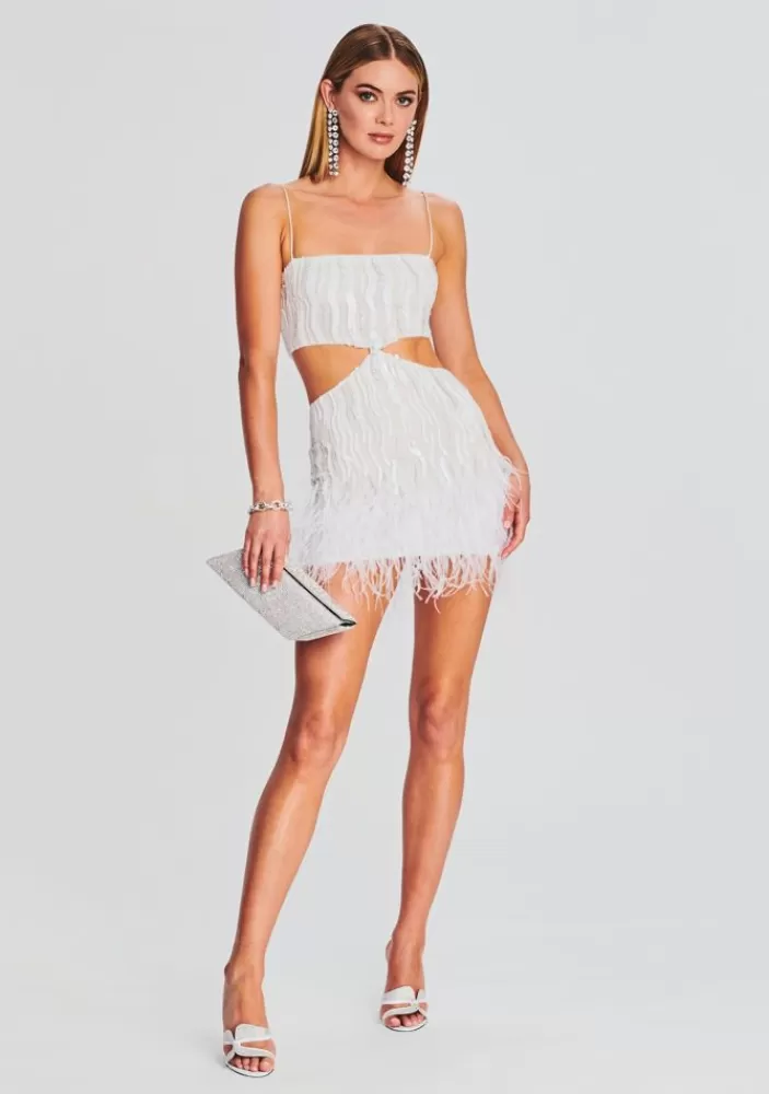 Outlet Beverly Sequin Feather Dress Women Dresses