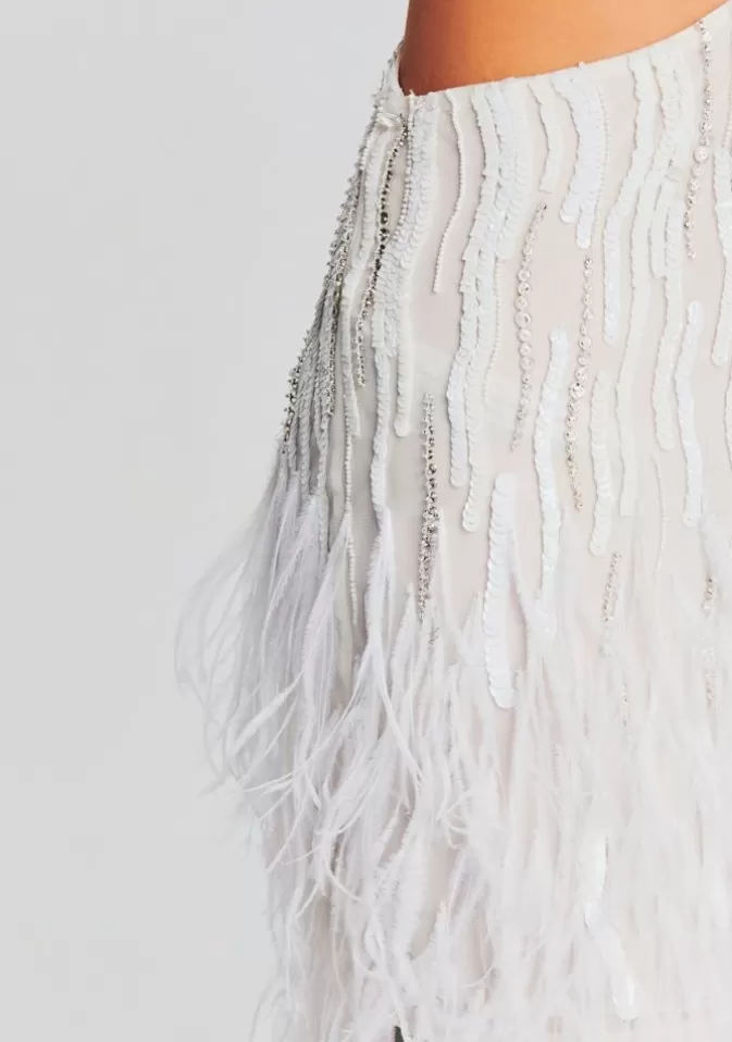 Women Retrofête Dresses | Beverly Sequin Feather Dress