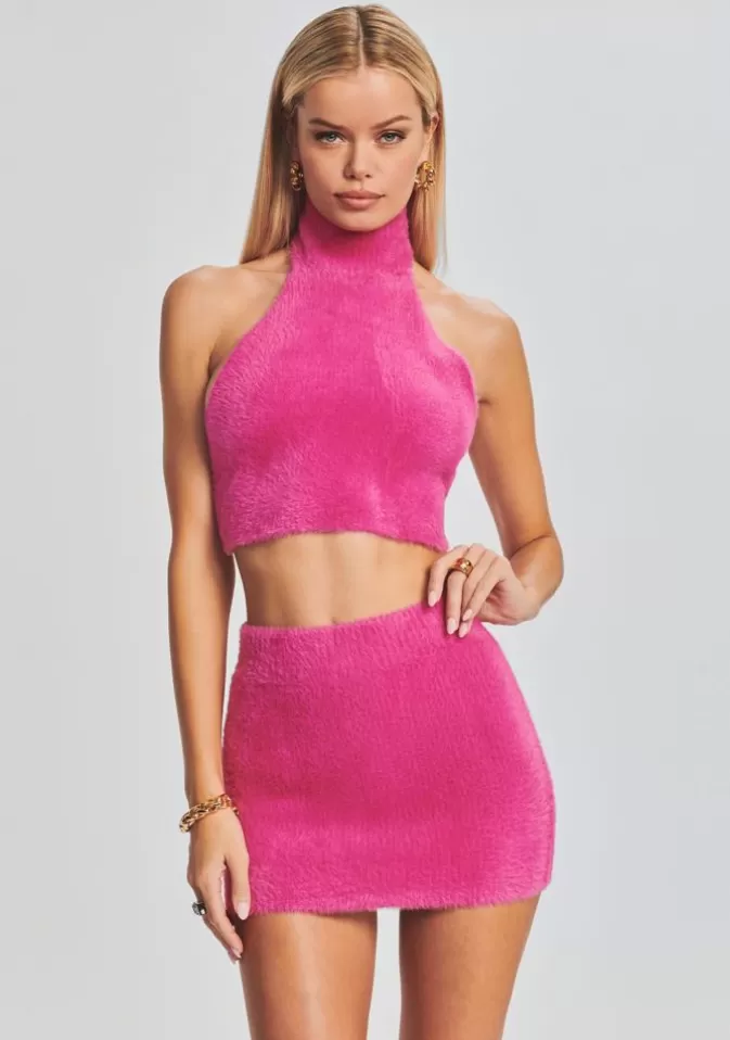 Women Retrofête Matching Sets | Boca Fuzzy Crop Top