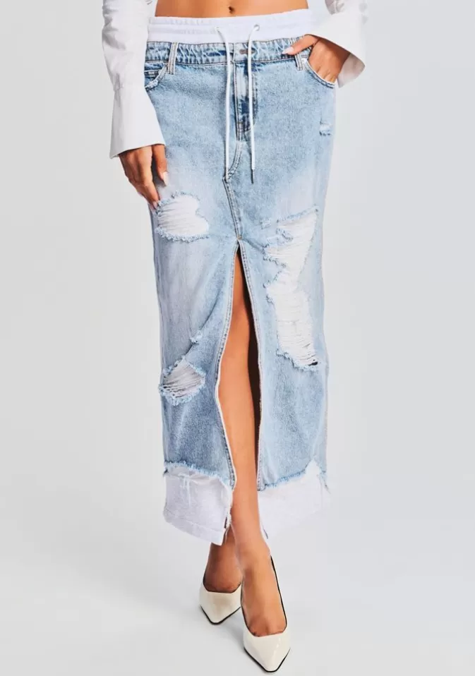 Women Retrofête Denim | Calla Maxi Skirt