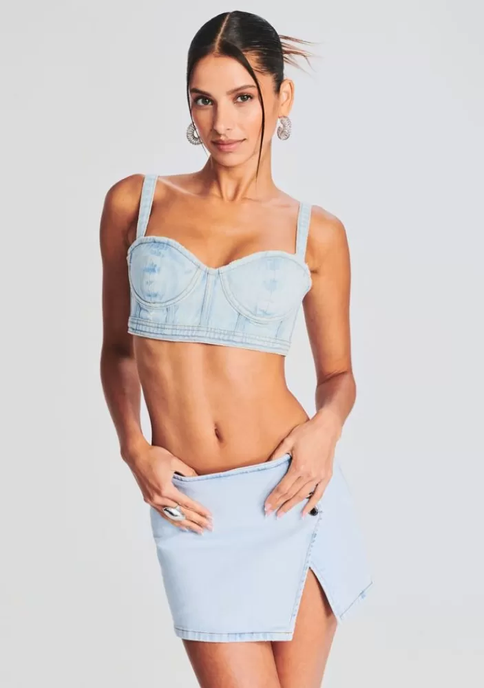 Cheap Elise Denim Top Women Tops