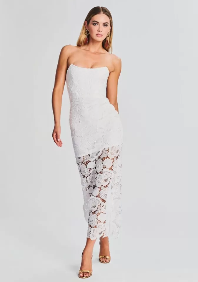 Women Retrofête Dresses | Eliza Lace Strapless Maxi Dress