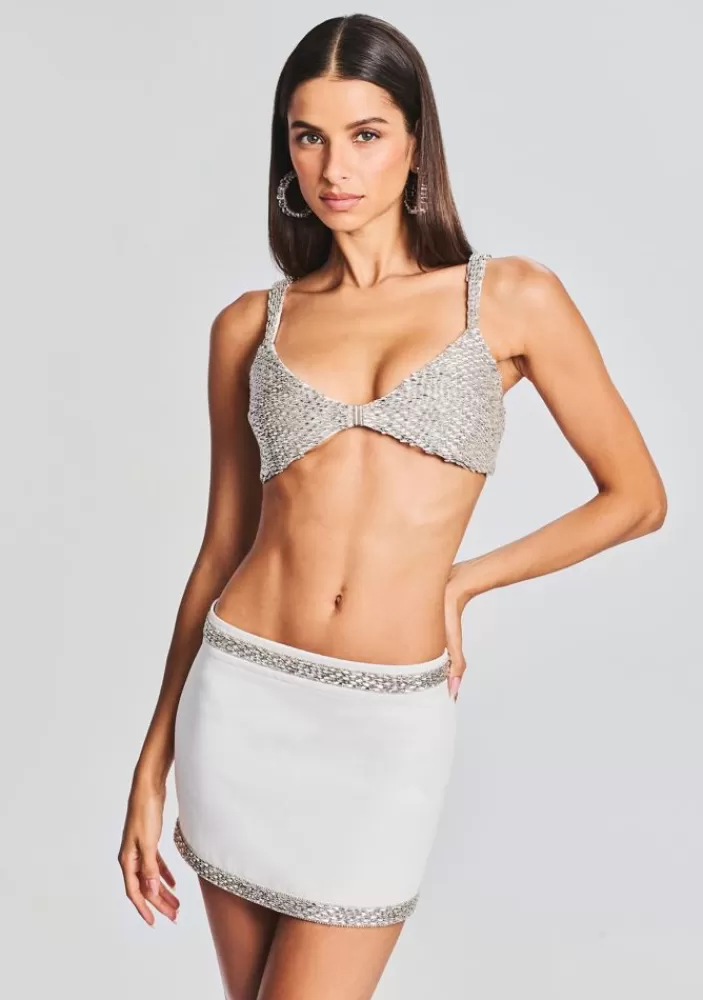 Online Elle Crystal Embellished Bra Women Tops