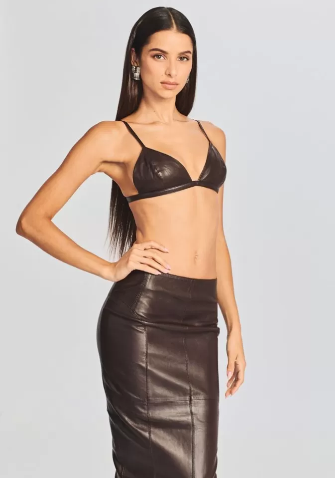 Women Retrofête Tops | Esti Leather Bra