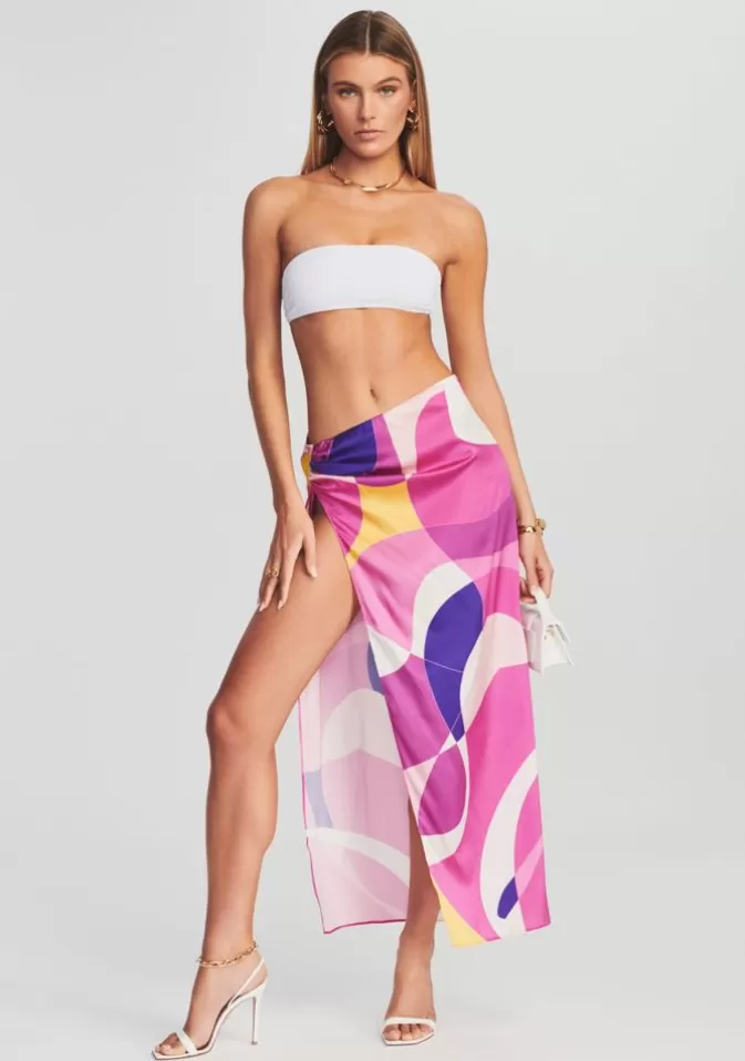 Women Retrofête Bottoms | Gav Silk Skirt