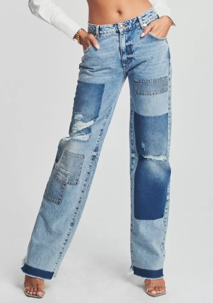 Outlet Heidi Straight Leg Patch Jean Women Denim