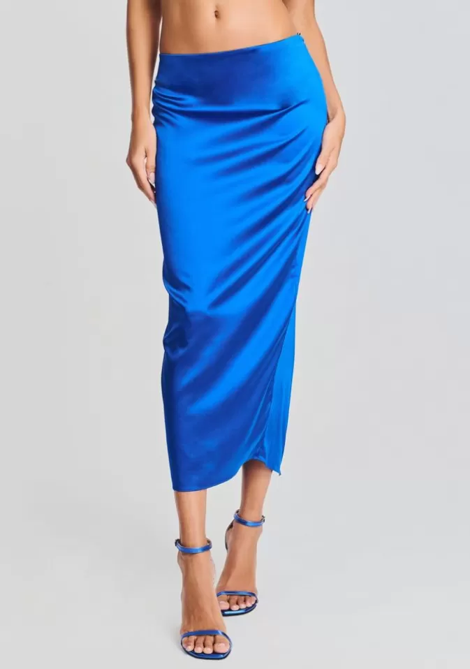 Women Retrofête Bottoms | Julian Silk Midi Skirt