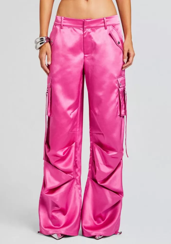 New Lai Satin Cargo Pant Women Matching Sets