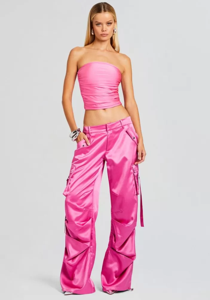 New Lai Satin Cargo Pant Women Matching Sets