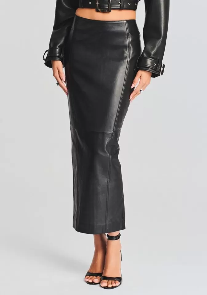 Women Retrofête Bottoms | Liza Leather Skirt