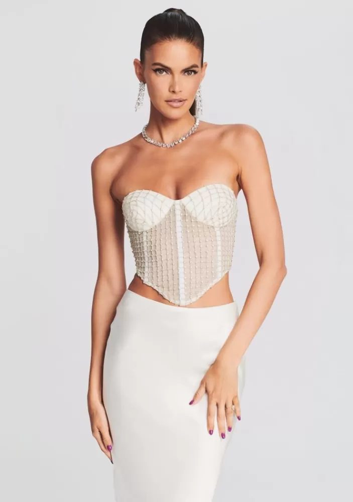 Best Margery Embellished Bustier Top Women Tops