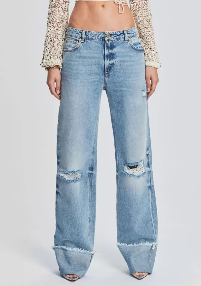 Women Retrofête Bottoms | Margot Cuffed Boyfriend Jean