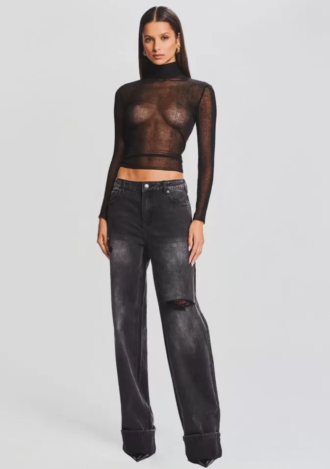 Women Retrofête Bottoms | Margot Cuffed Boyfriend Jean