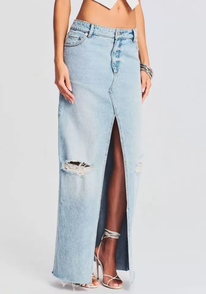 Women Retrofête Denim | Matilda Maxi Skirt