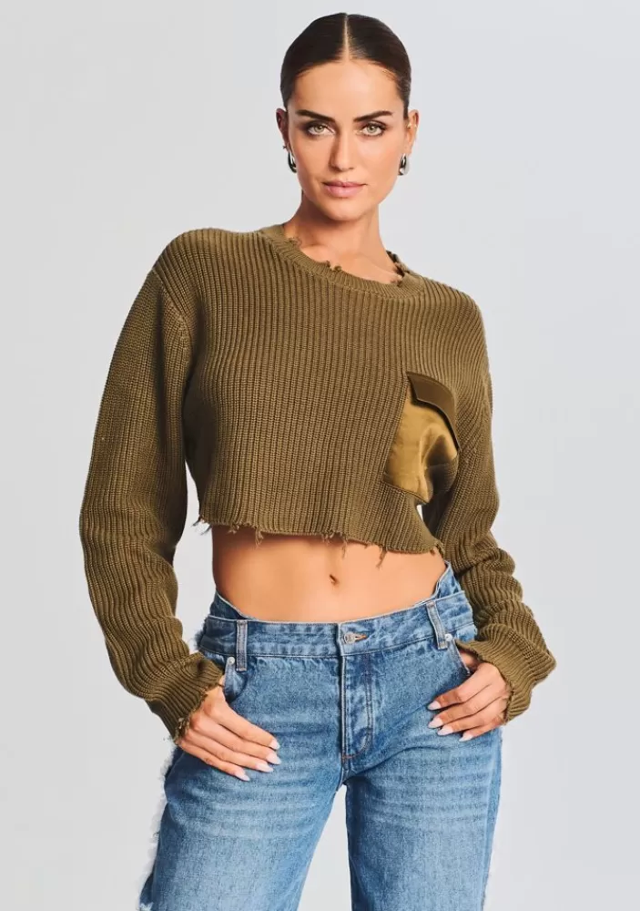 New Mid Cropped Devin Sweater Women Tops