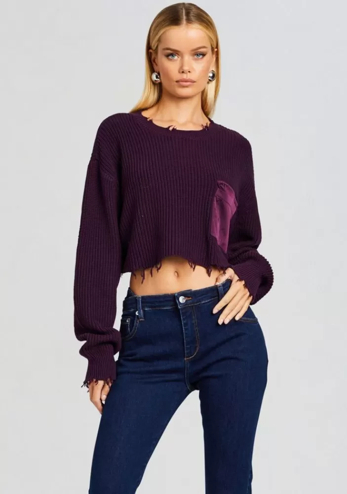 Outlet Mid Cropped Devin Sweater Women Tops