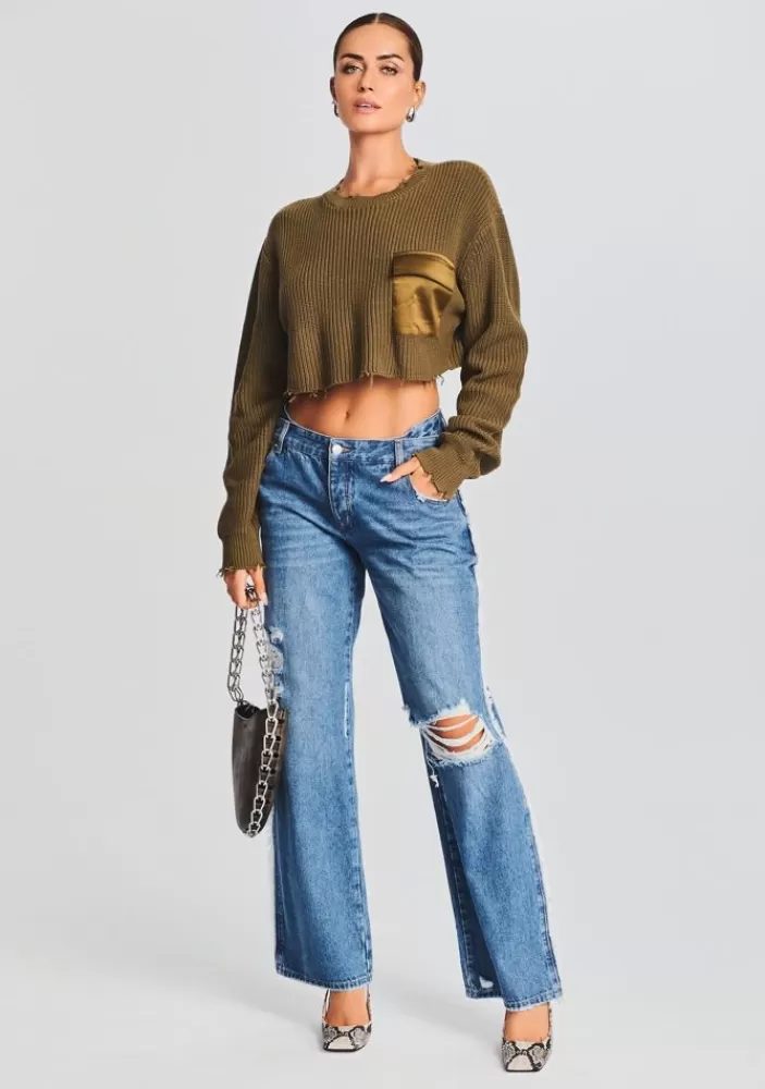 New Mid Cropped Devin Sweater Women Tops