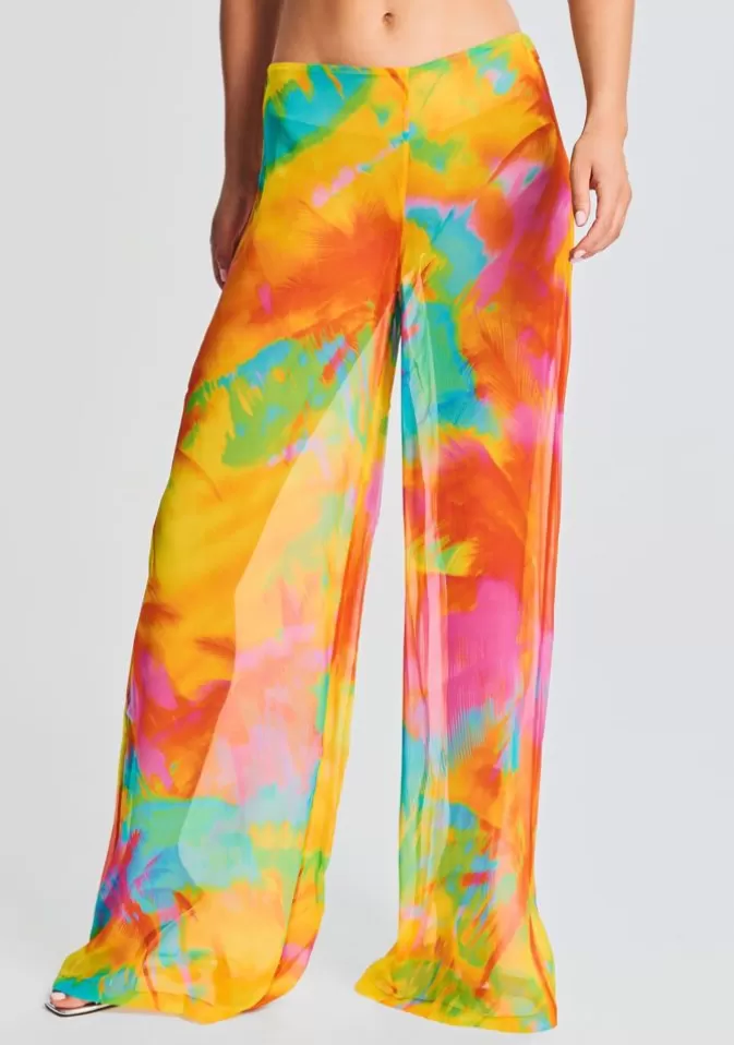 Women Retrofête Bottoms | Mika Silk Chiffon Pant