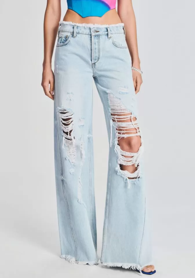 Women Retrofête Bottoms | Mountain Wide Leg Jean