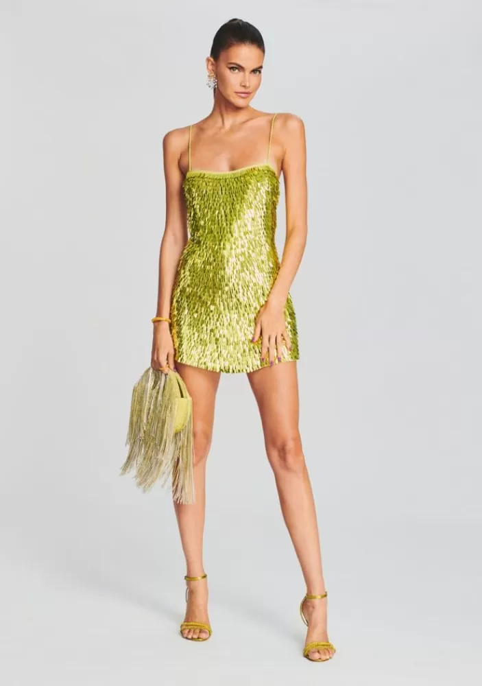 Shop Nara Sequin Feather Dress Women Dresses