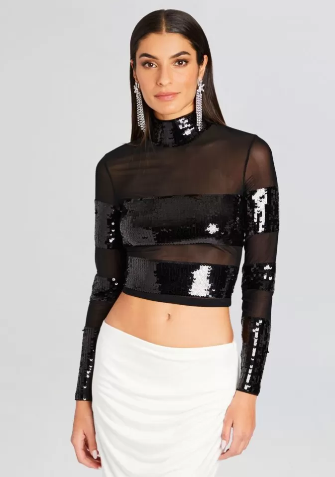 Women Retrofête Tops | Nyx Sequin Top