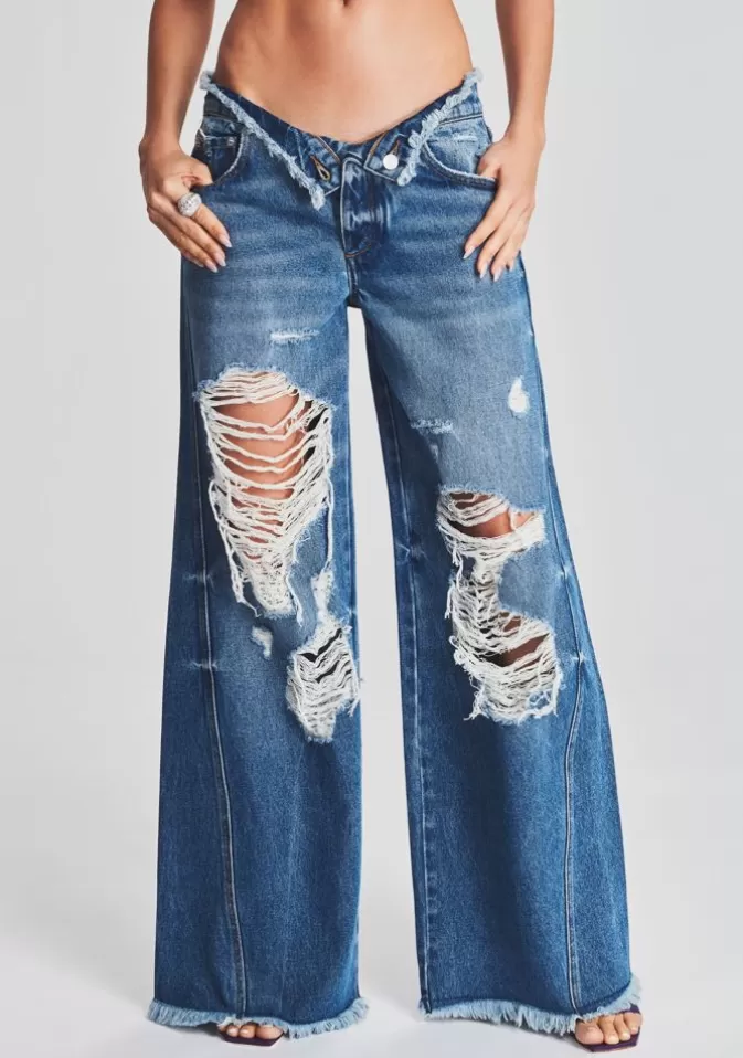 Women Retrofête Bottoms | Ollie Wide Leg Jean