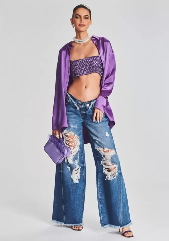 Women Retrofête Bottoms | Ollie Wide Leg Jean