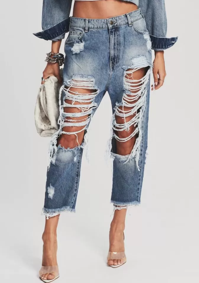 Women Retrofête Denim | Omar Drop Boyfriend Jean