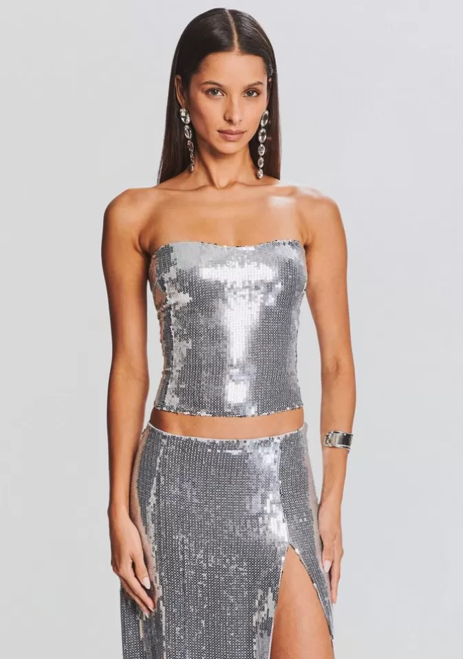 Women Retrofête Tops | Oren Sequin Bustier