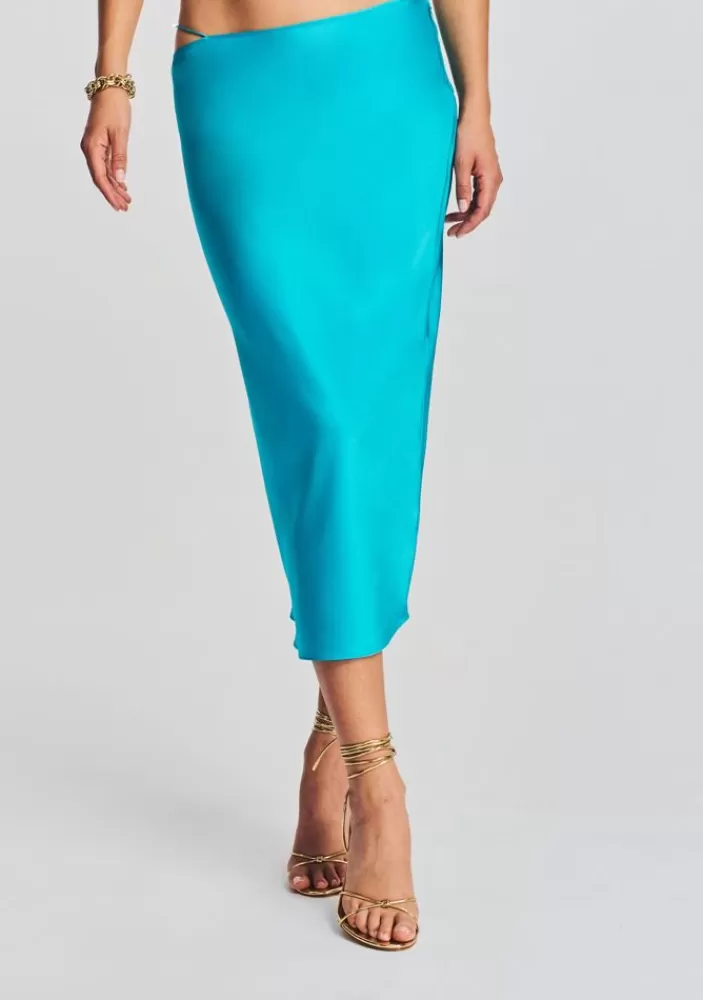 Best Sale Penina Silk Midi Skirt Women Bottoms