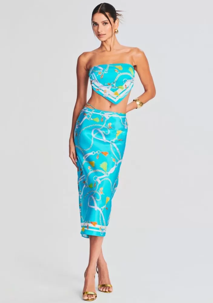 New Penina Silk Midi Skirt Women Matching Sets