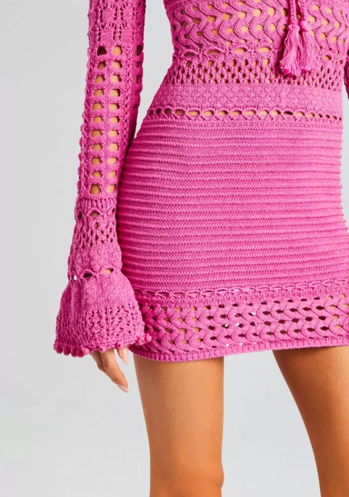 Best Peony Knit Crochet Dress Women Dresses