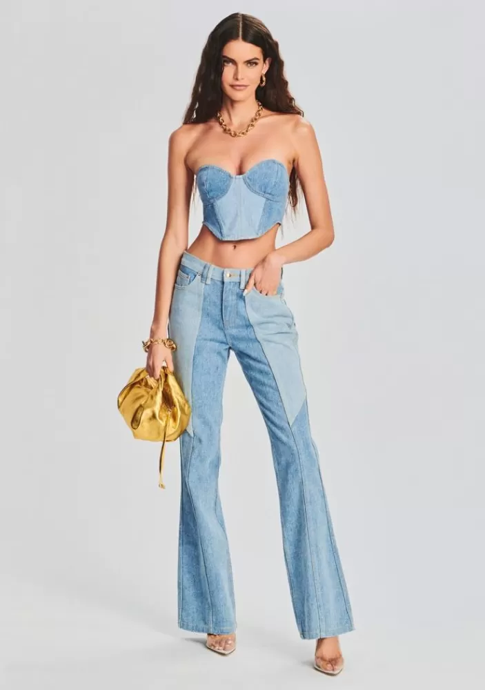 Online Rafael Patchwork Denim Jean Women Matching Sets