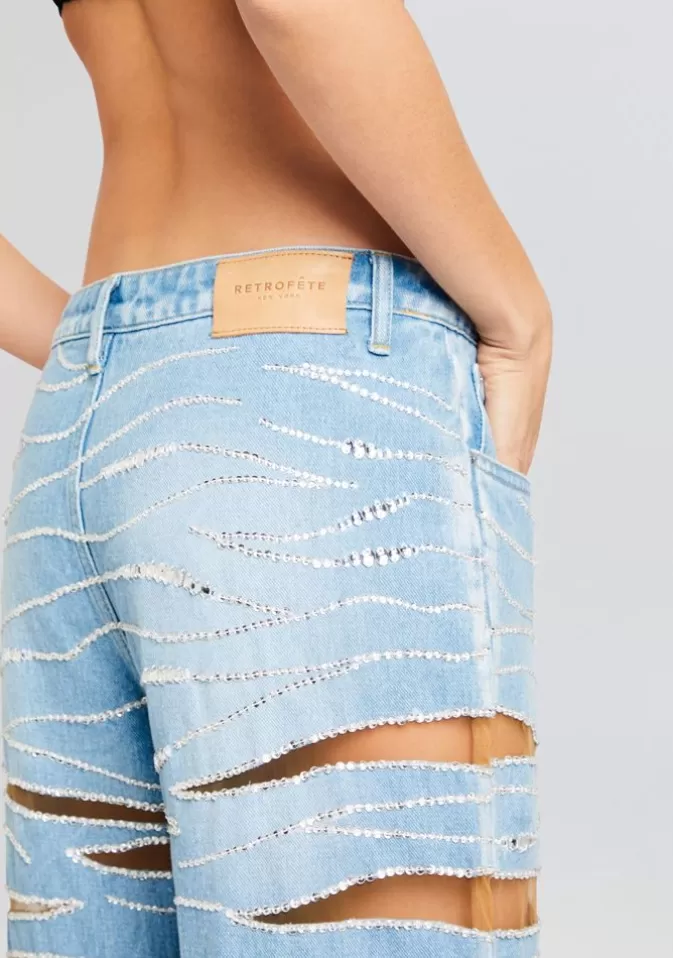 Women Retrofête Bottoms | Renzo Embellished Denim Jean