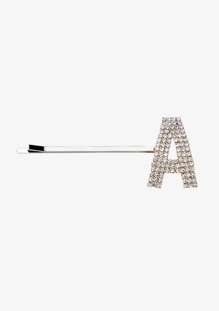 Hot Rhinestone Alphabet Hair Clip Women Accessories