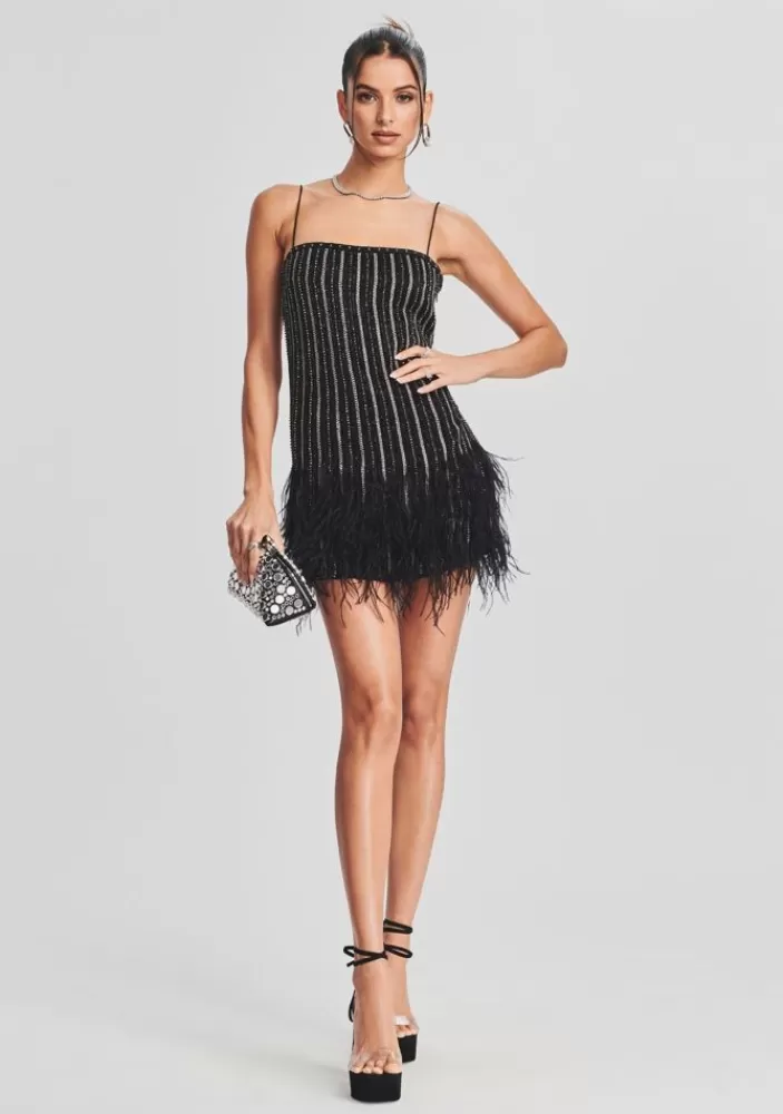 Best Rubina Sequin Feather Dress Women Dresses